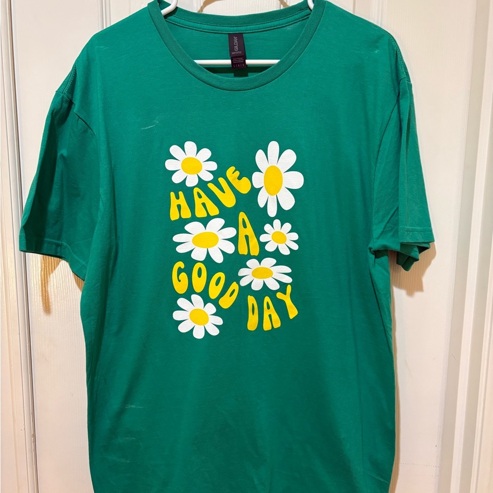 Have A Good Day Green Graphic Tee